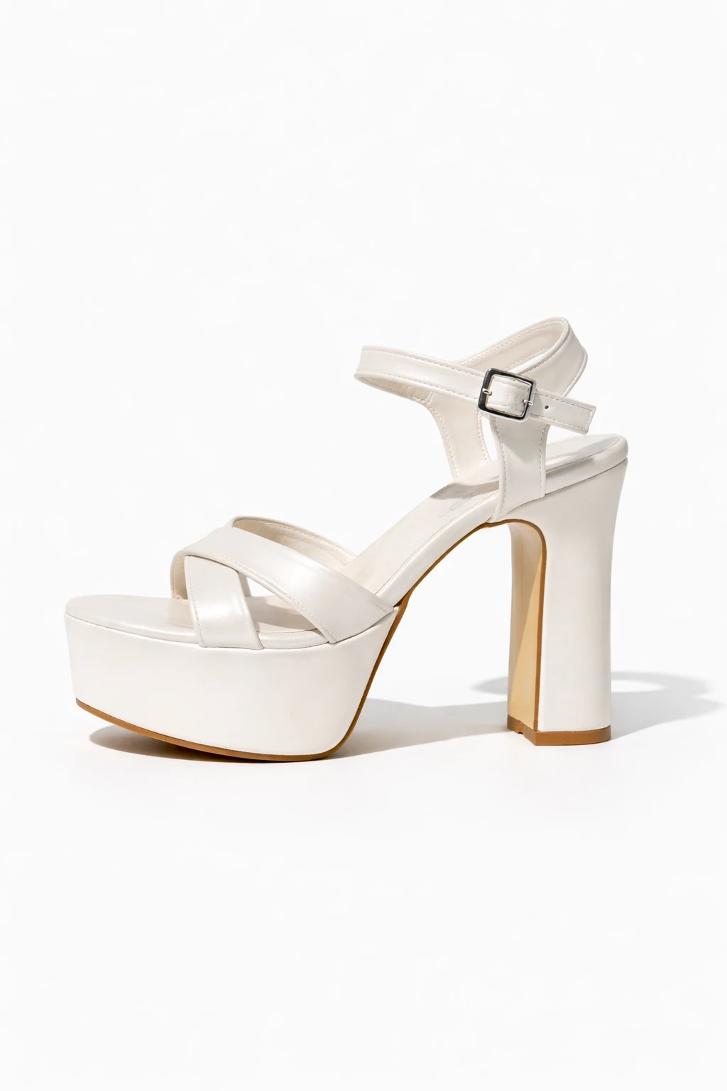Kadın Platform Topuklu Ayakkabı Ivy İnci Beyazı - Görsel 5