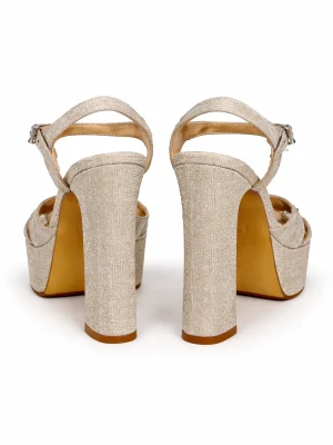 Alternative view of Kadın Platform Topuklu Ayakkabı Ivy Gold Simli