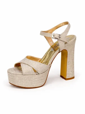 Alternative view of Kadın Platform Topuklu Ayakkabı Ivy Gold Simli