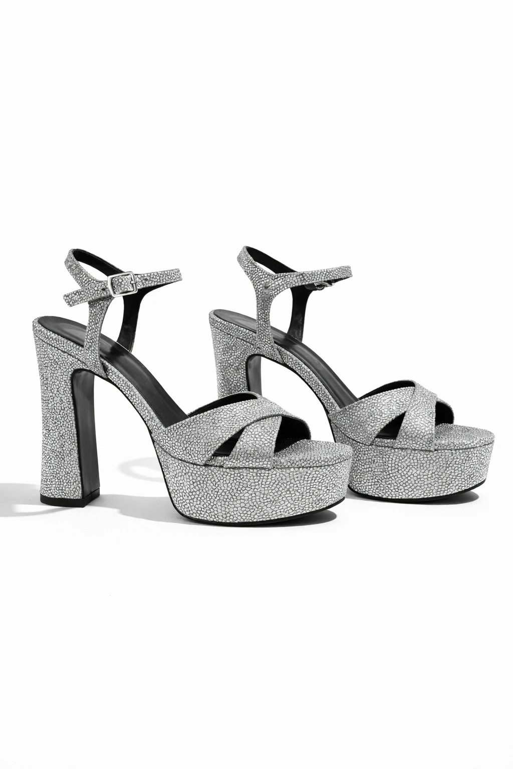 Kadın Platform Topuklu Ayakkabı Ivy Platin - Görsel 5