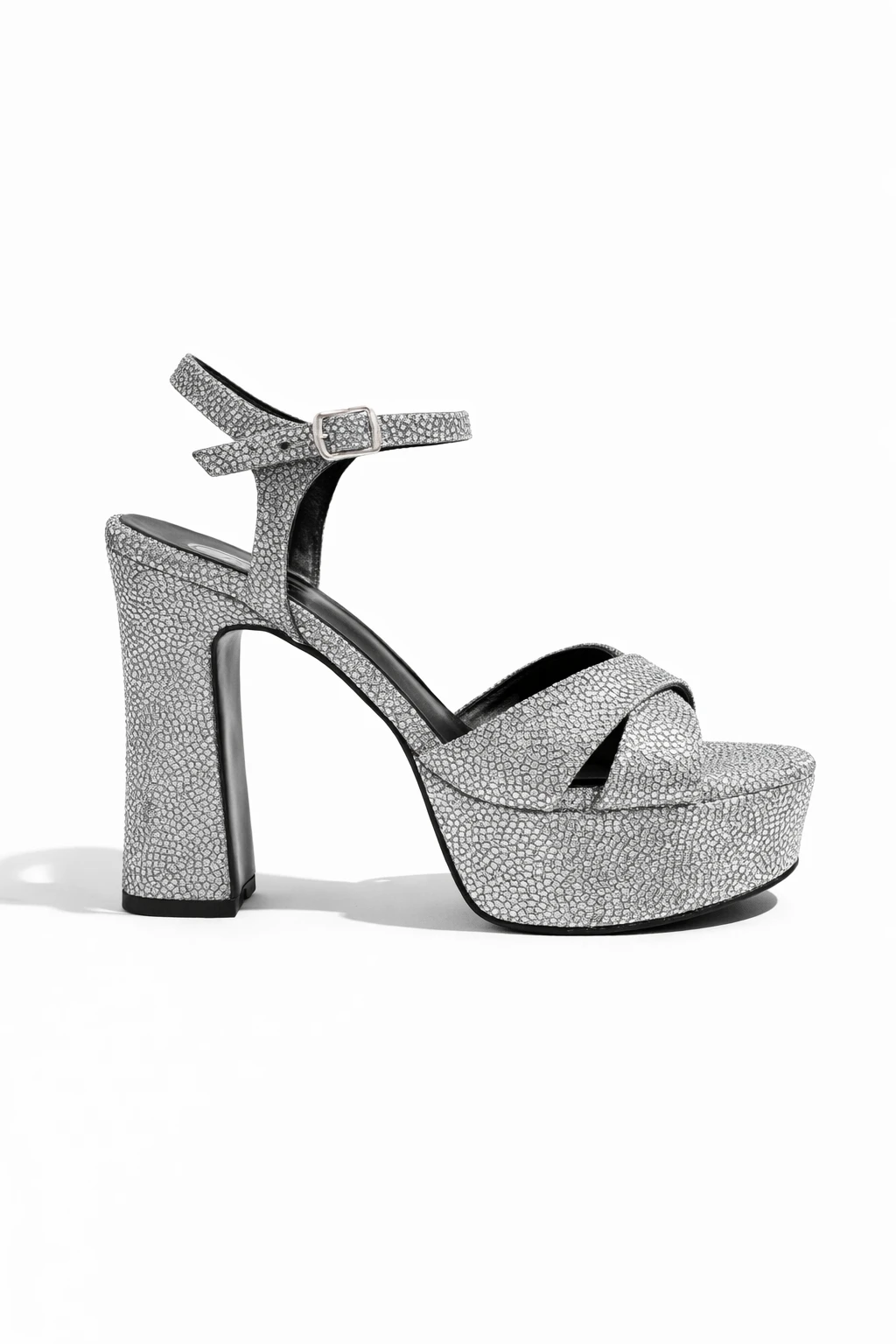 Kadın Platform Topuklu Ayakkabı Ivy Platin - Görsel 4