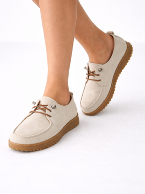 Kadın Loafer Ayakkabı Maison Bej