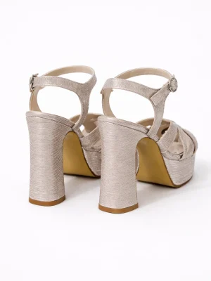 Alternative view of Kadın Platform Topuklu Ayakkabı Üç Bant Lena Gold