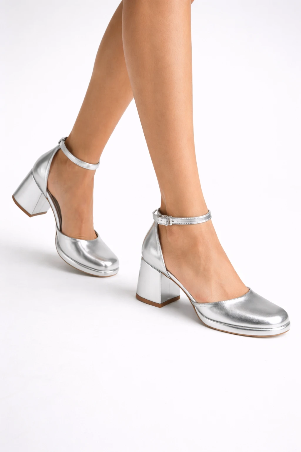 Kadın Mary Jane Topuklu Ayakkabı Hera Lame