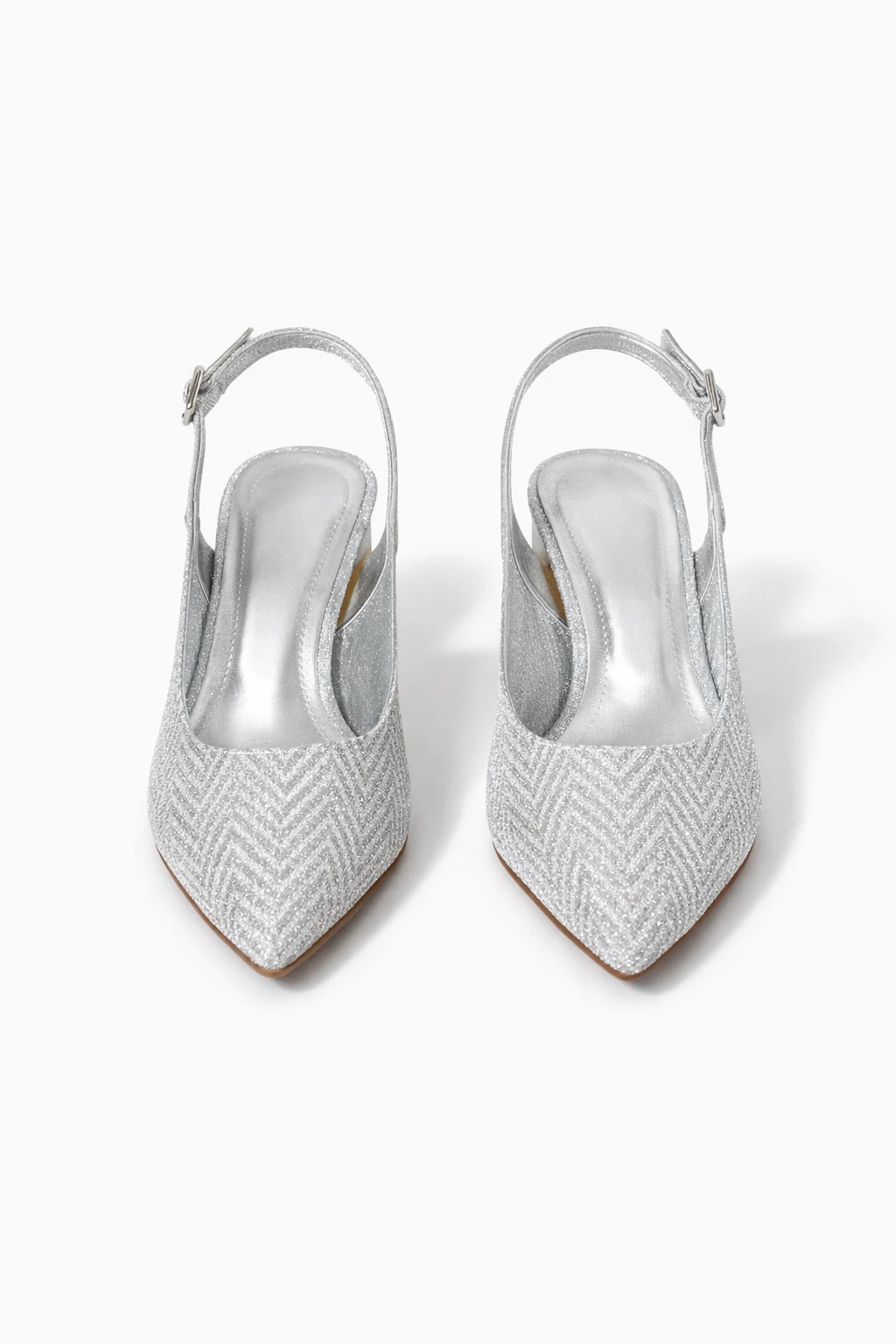 Kadın Stiletto Sivri Burun Topuklu Ayakkabı Meloni Gümüş - Görsel 2