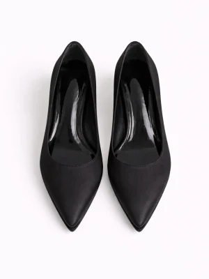 Kadın Platform Topuklu Ayakkabı Avela Siyah Saten