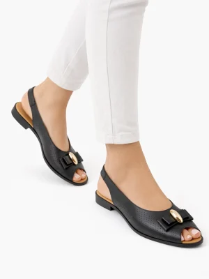 Alternative view of Kadın Hakiki Deri Sandalet Grove Siyah