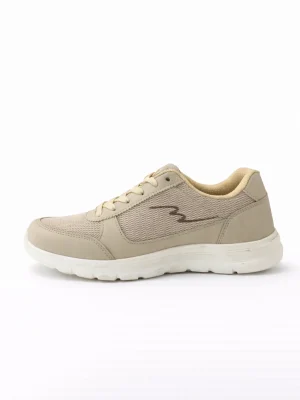 Kadın Sneaker Spor Ayakkabı Bağcıklı Bej