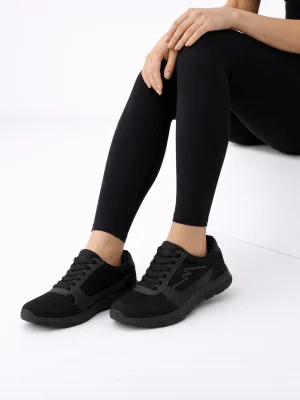 Kadın Sneaker Spor Ayakkabı Bağcıklı Siyah