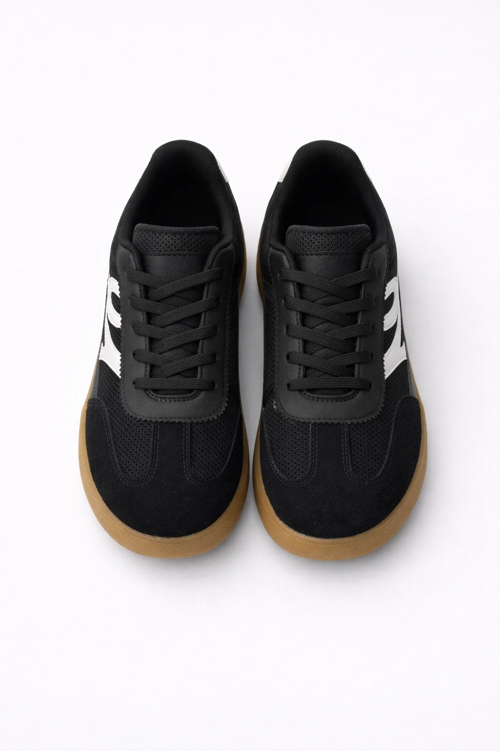 Kadın Sneaker Spor Ayakkabı Bağcıklı Siyah - Görsel 2