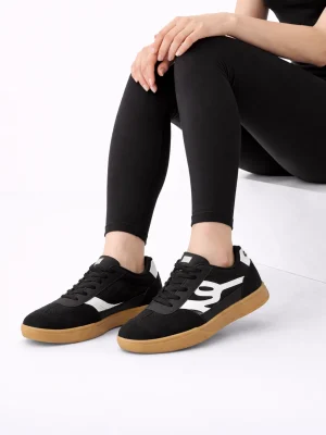 Kadın Sneaker Spor Ayakkabı Bağcıklı Siyah