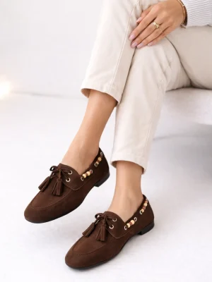 Alternative view of Kadın Babet Ayakkabı Avessa Püsküllü Acı Kahve Süet