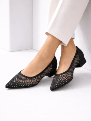 Kadın Babet Tül Stella Taşlı Siyah