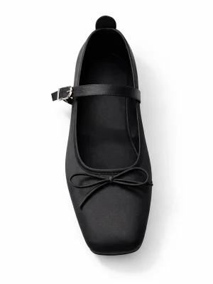 Alternative view of Kadın Babet Ayakkabı Mary Jane Siyah Saten