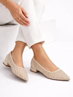 Kadın Babet Tül Sienna Taşlı Krem