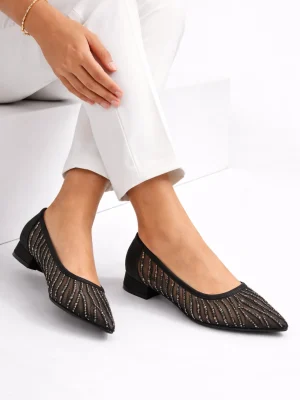 Kadın Babet Tül Sienna Taşlı Siyah