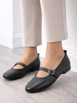 Alternative view of Kadın Babet Ayakkabı Alora Siyah Hakiki Deri