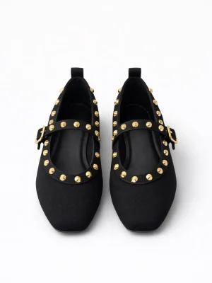 Alternative view of Kadın Babet Ayakkabı Zımbalı Nova Siyah