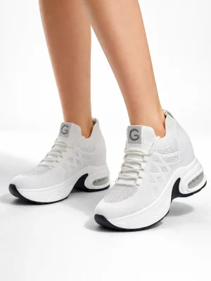 Alternative view of Kadın Spor Ayakkabı Guja Bağcıklı Beyaz Taşlı