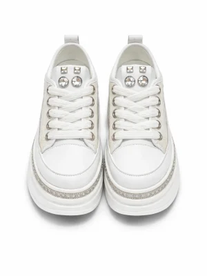 Alternative view of Kadın Spor Ayakkabı Guja Beyaz Dantel Taşlı