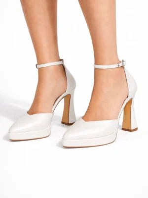 Alternative view of Kadın Platform Topuklu Sivri Burun Ayakkabı Lizbon Beyaz