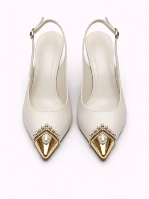 Alternative view of Kadın Stiletto Sivri Burun Topuklu Ayakkabı Feel Beyaz