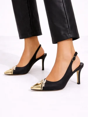 Kadın Stiletto Sivri Burun Topuklu Ayakkabı Feel Siyah