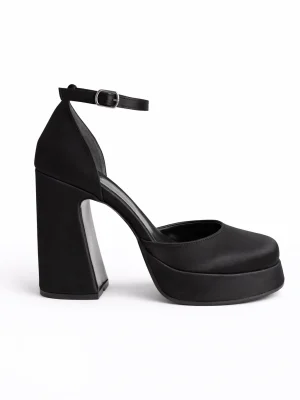 Alternative view of Kadın Platform Topuklu Ayakkabı Monroe Siyah Saten