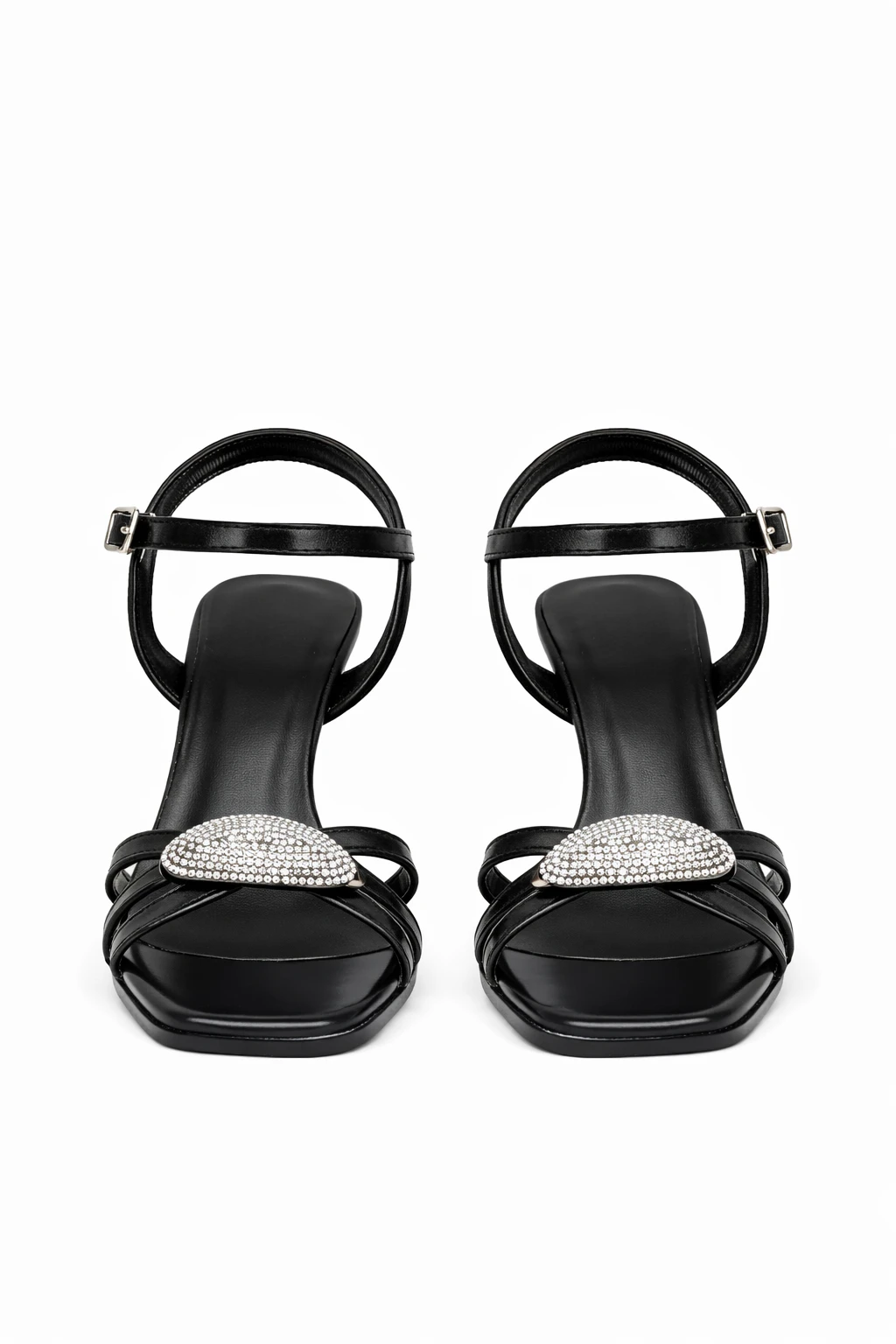 Kadın Topuklu Ayakkabı Vela Taşlı Siyah - Görsel 5