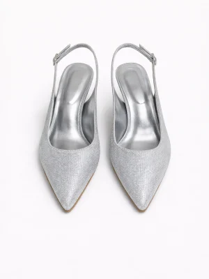 Alternative view of Kadın Stiletto Sivri Burun Topuklu Ayakkabı Beila Gümüş