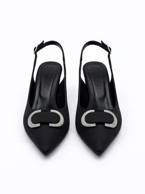 Alternative view of Kadın Stiletto Sivri Burun Topuklu Ayakkabı Glamour Siyah