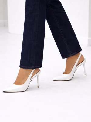Alternative view of Kadın Stiletto Sivri Burun Topuklu Ayakkabı Diana Beyaz