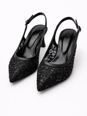 Alternative view of Kadın Stiletto Sivri Burun Topuklu Ayakkabı Kaela Siyah