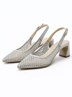 Alternative view of Kadın Sivri Burun Topuklu Ayakkabı Aria Gümüş