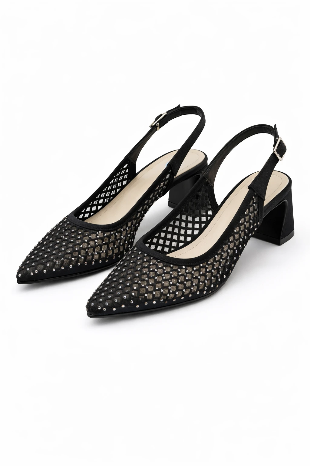 Kadın Sivri Burun Topuklu Ayakkabı Aria Siyah