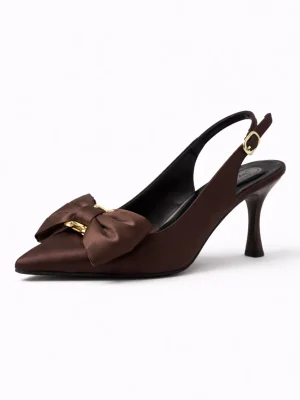Alternative view of Kadın Stiletto Sivri Burun Topuklu Ayakkabı Flora Acı Kahve
