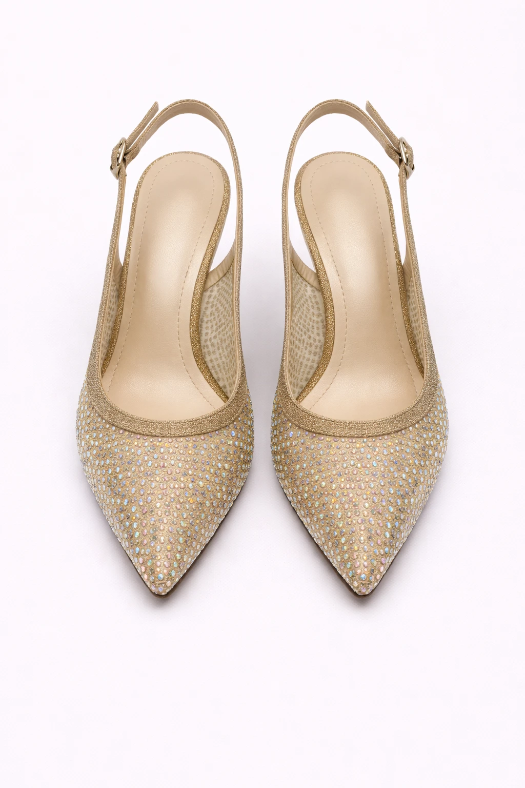 Kadın Stiletto Sivri Burun Topuklu Ayakkabı Pennia Gold - Görsel 3