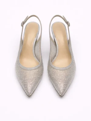 Alternative view of Kadın Stiletto Sivri Burun Topuklu Ayakkabı Pennia Gümüş