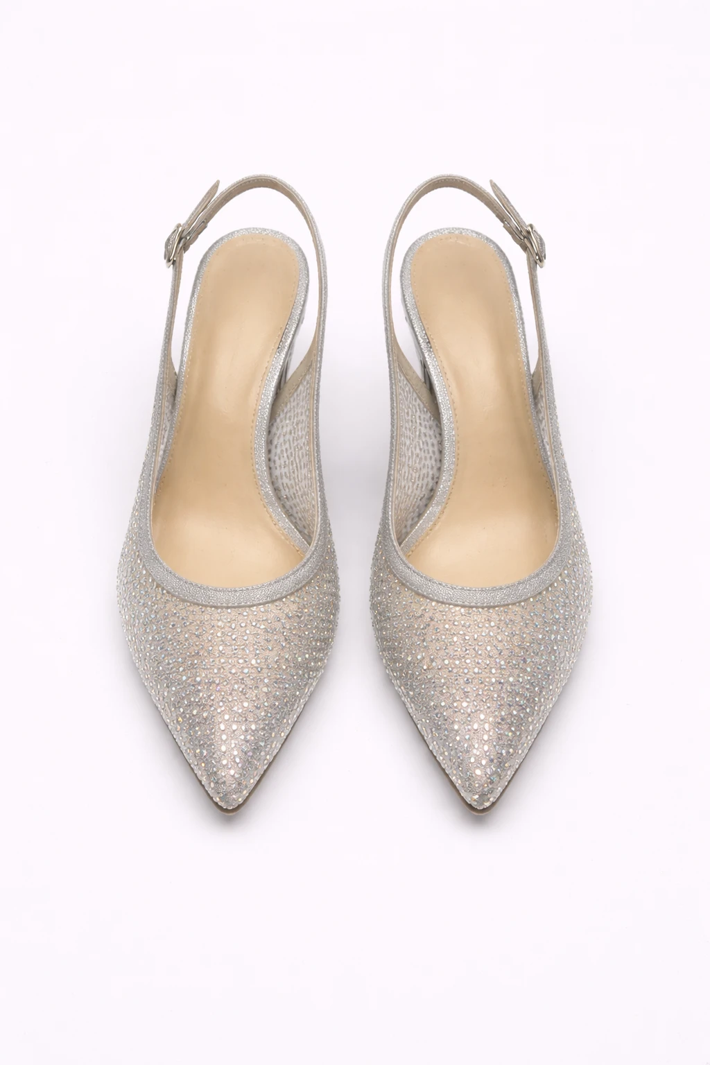 Kadın Stiletto Sivri Burun Topuklu Ayakkabı Pennia Gümüş - Görsel 2