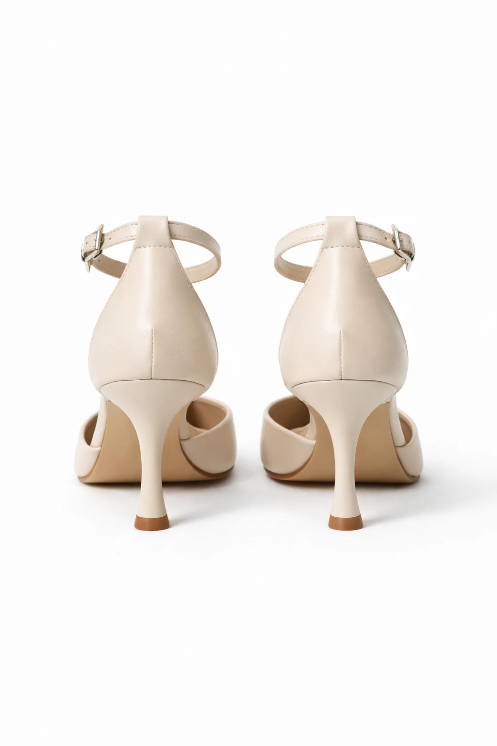 Kadın Stiletto Sivri Burun Topuklu Ayakkabı Monica Ten Rengi - Görsel 4