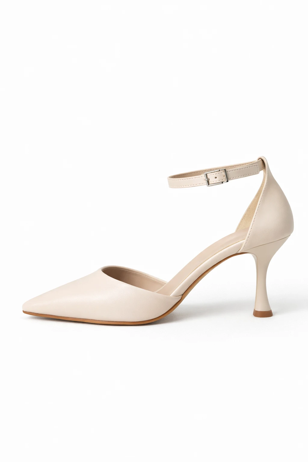 Kadın Stiletto Sivri Burun Topuklu Ayakkabı Monica Ten Rengi - Görsel 5