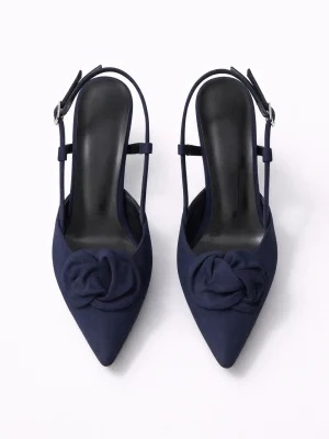 Alternative view of Kadın Stiletto Sivri Burun Topuklu Ayakkabı Rosa Lacivert