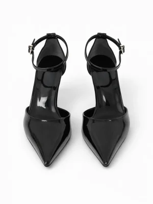 Alternative view of Kadın Stiletto Sivri Burun Topuklu Ayakkabı Monica Siyah Rugan