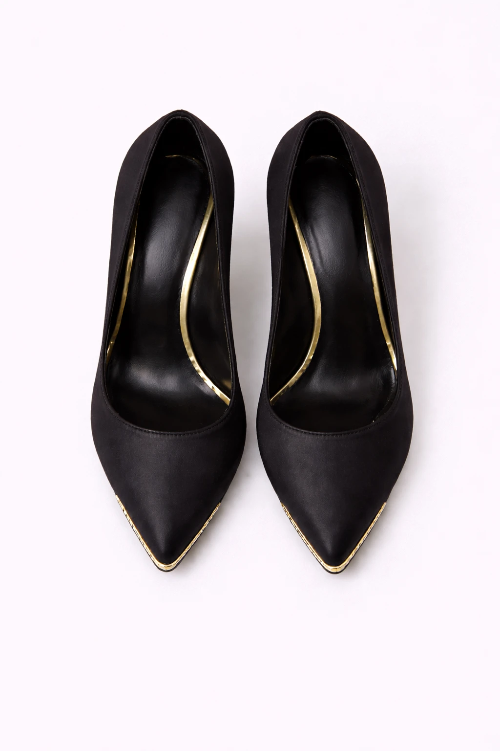 Kadın Stiletto Sivri Burun Topuklu Ayakkabı Phanton Siyah Saten - Görsel 2