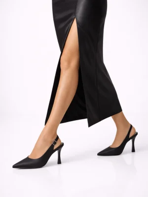 Kadın Stiletto Sivri Burun Topuklu Ayakkabı Dolce Siyah