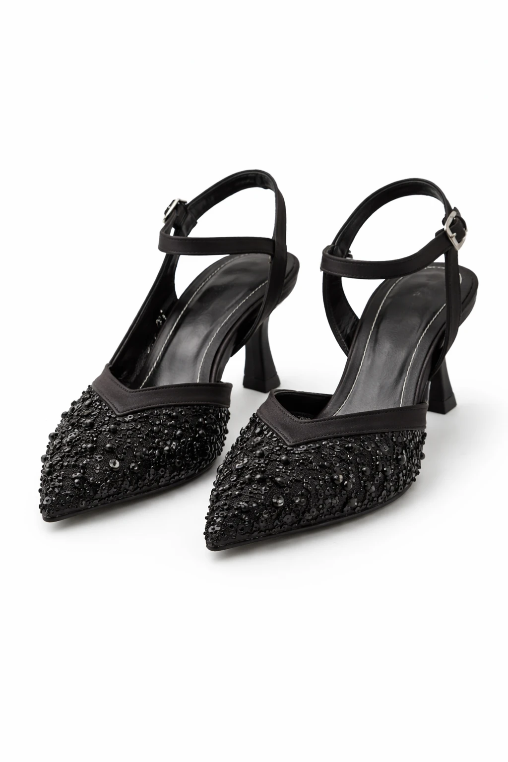Kadın Stiletto Sivri Burun Topuklu Ayakkabı Sara Siyah - Görsel 5