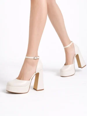 Alternative view of Kadın Platform Topuklu Ayakkabı Monroe İnci Beyazı
