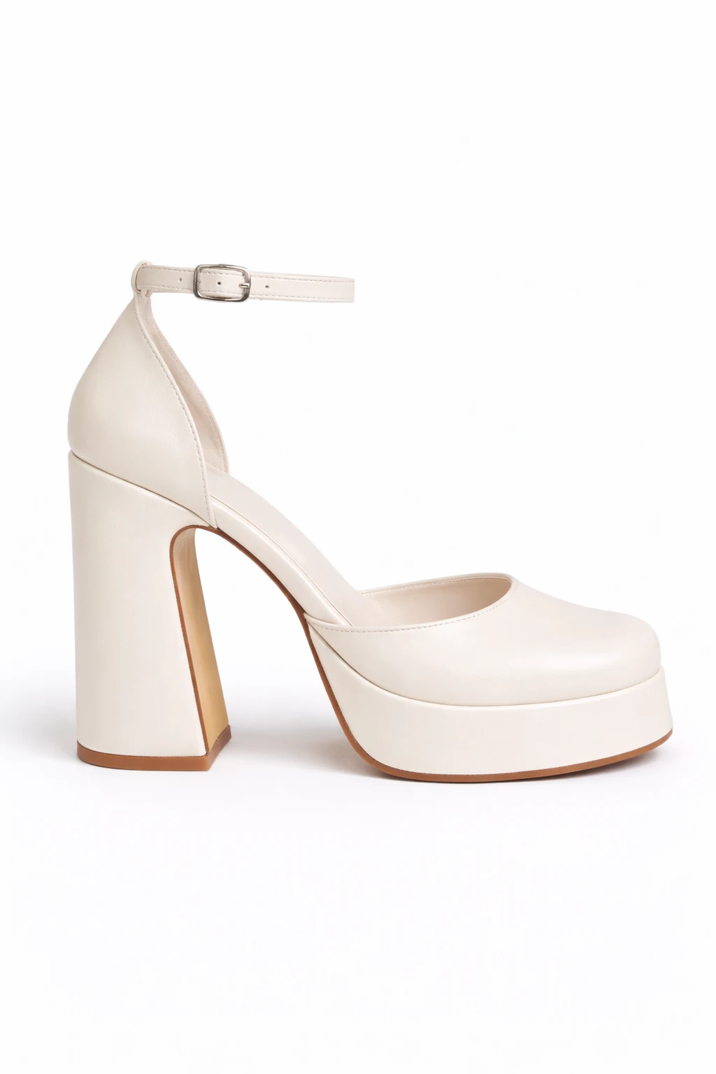 Kadın Platform Topuklu Ayakkabı Monroe İnci Beyazı - Görsel 4