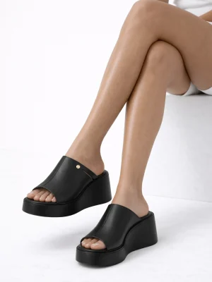 Kadın Terlik Hakiki Deri Bristol Siyah