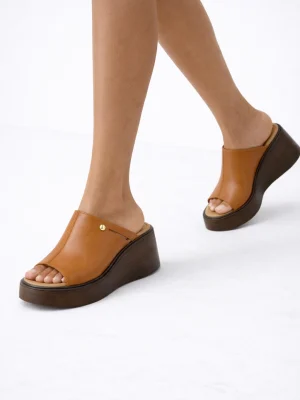 Kadın Terlik Hakiki Deri Bristol Taba